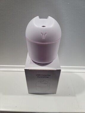 USB-Powered Colourful Humidifier & Aroma Diffuser with Night Light (WHITE)
